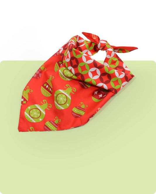 Christmas Reversible Dog Bandana - Jingle Bells