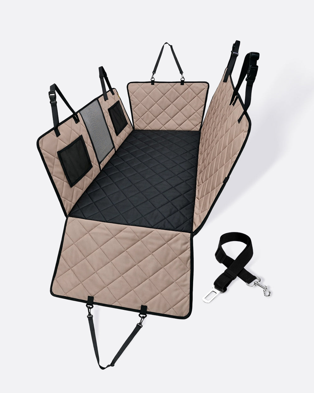 Dog Hard Bottom Backseat Extender - Cocoa Shadow - stringsmall