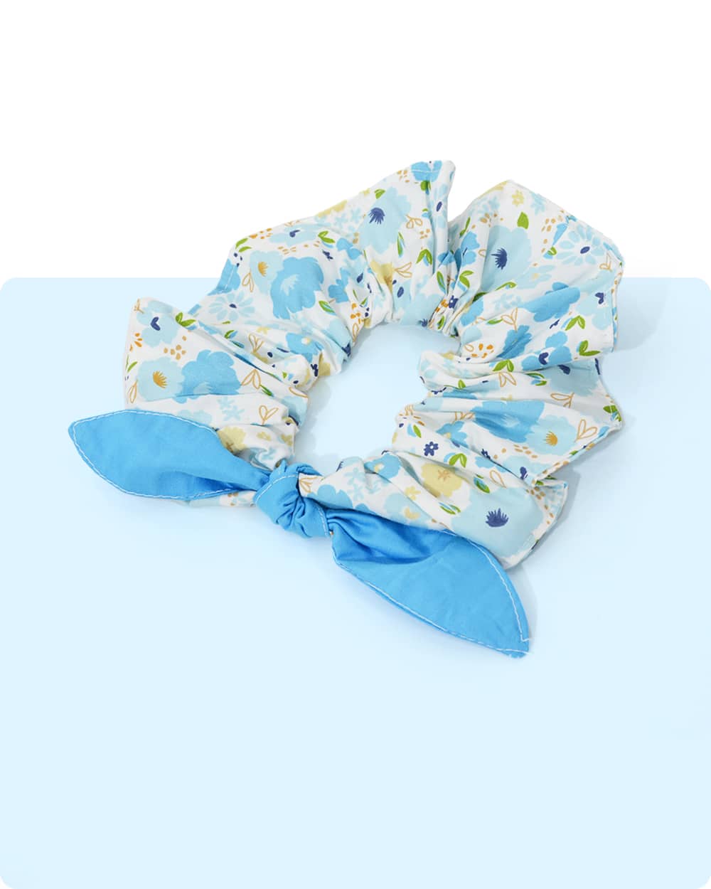 Floral Elastic Dog Bandana - Blue