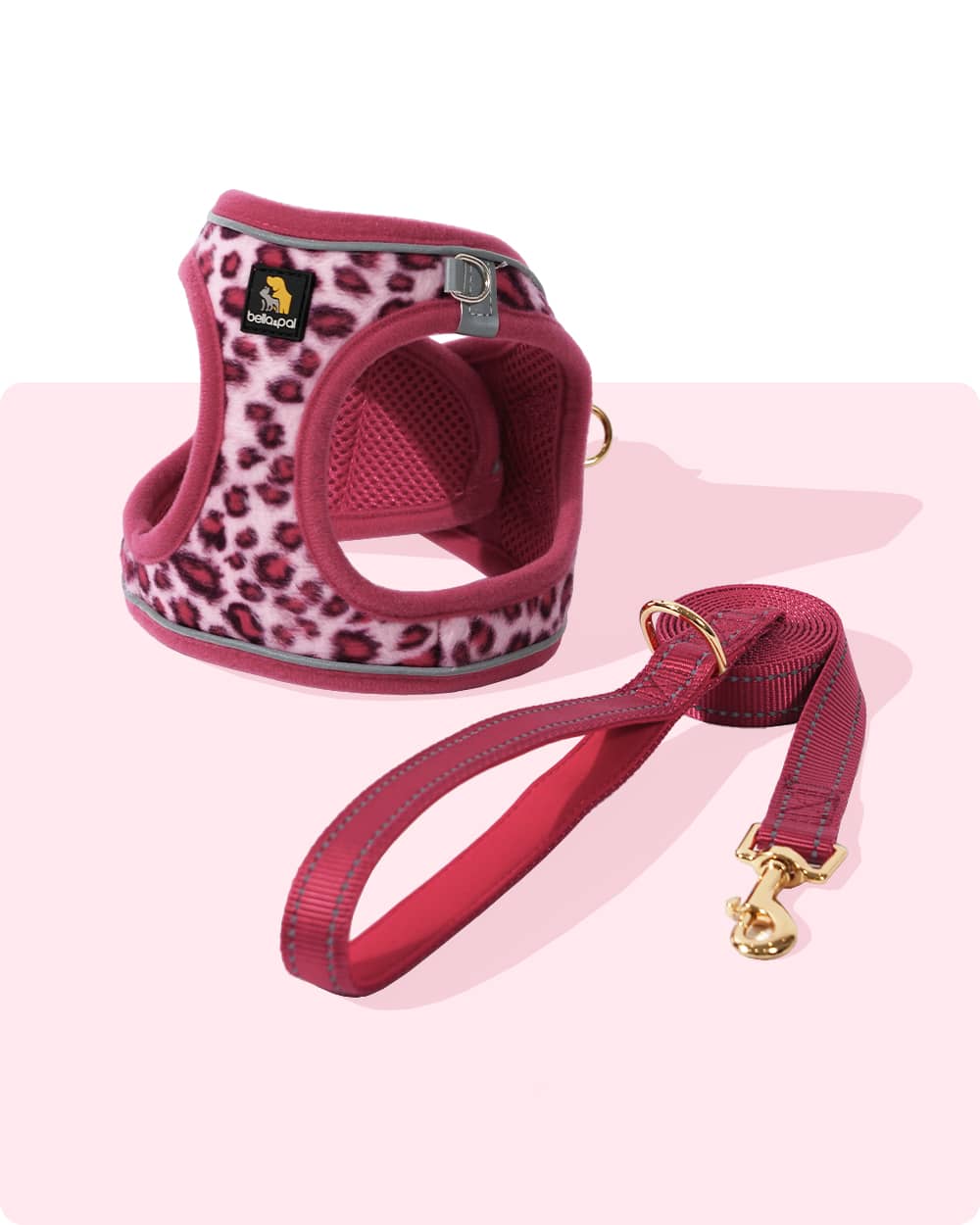 OxyMesh Velcro Step-in Harness Set - Phantom Pink Leopard