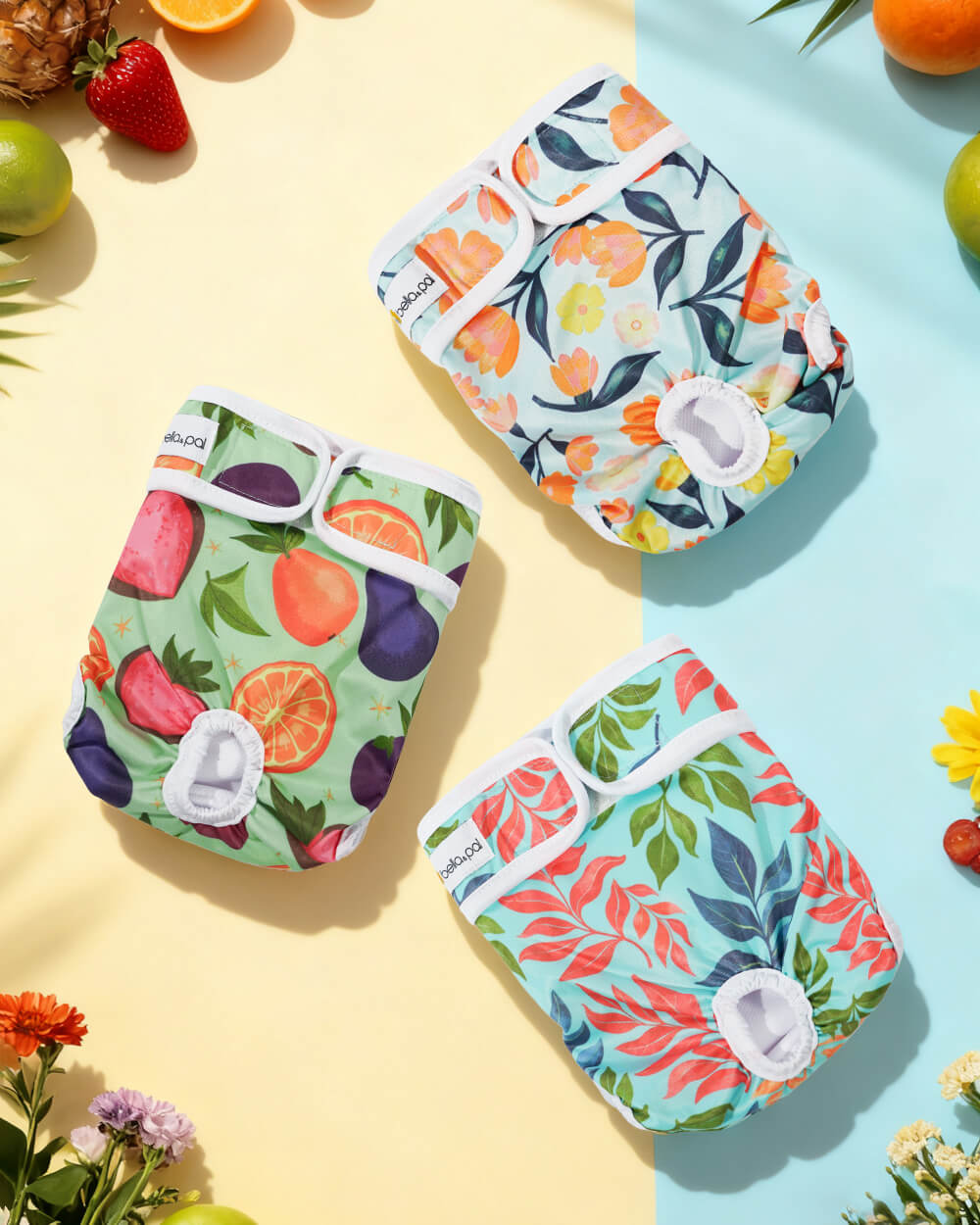 洗えるメス犬用おむつ - 3枚パック